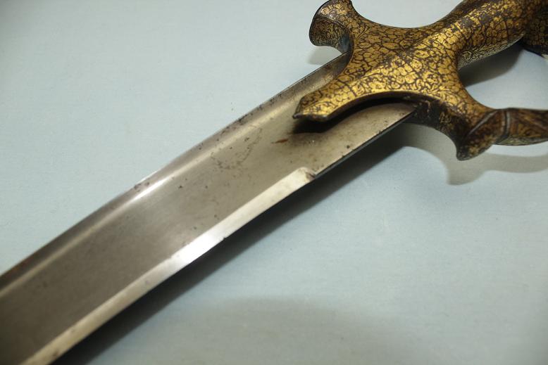 Antique Indian Old I*R Hilt Wootz Blade Handcrafted Pesh Kabz Dagger Gupti  Knife