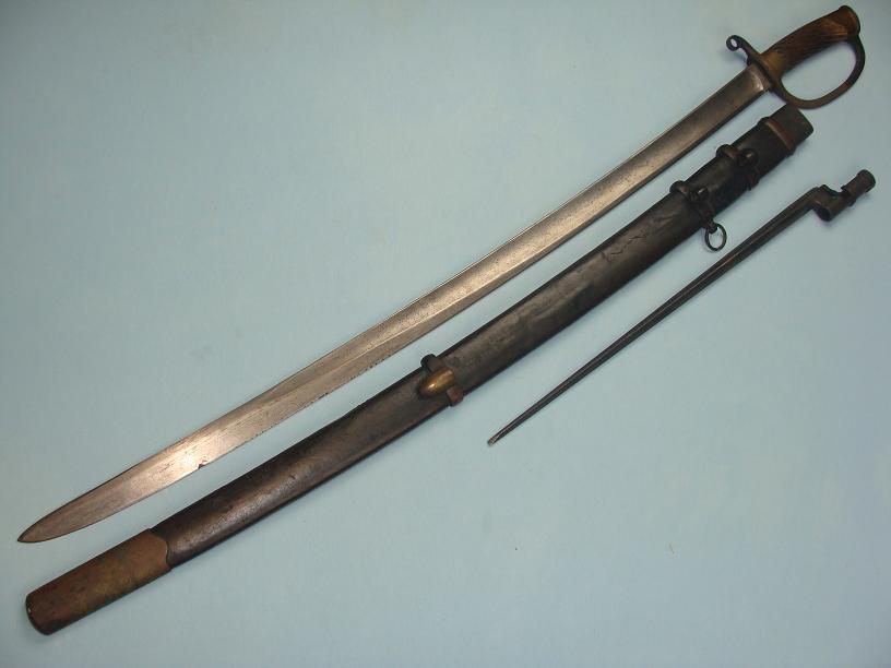 Soviet Russian Cossack Shashka and scabbard with Mosin-Nagant Bayonet fine condition dated 1910 www.swordsantiqueweapons.com