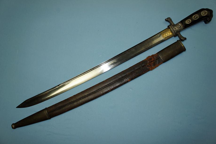 Very fine silver French hunting sword Officers hunting couteau couteau de chasse Fine Gilded silver www.swordsantiqueweapons.com